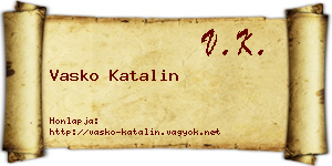 Vasko Katalin névjegykártya